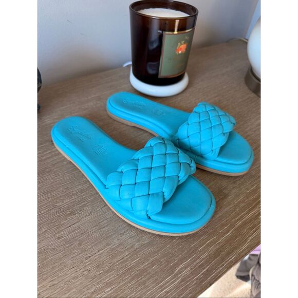Seychelles Bellissima Braided Slide Blue Size 7.5 - Picture 1 of 3